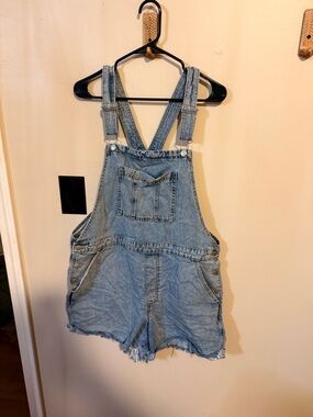 Light Wash Denim Short Overalls 100% Cotton